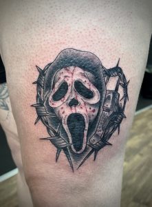 Ghost Face Tattoo by Megan Rose Hall | Northern 92